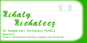 mihaly michalecz business card